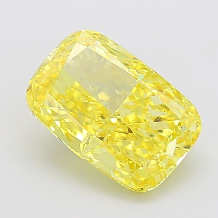 Loose Diamond - CUSHION MODIFIED 5.04ct Fancy Vivid Yellow VS2: Loose Diamond - CUSHION MODIFIED 5.04ct Fancy Vivid Yellow VS2 Source: This is a real non-mined Diamond that has been grown in a lab Shape: CUSHION MODIFIED Carats: 5.04 Color: Fancy Vivid Yellow Cert