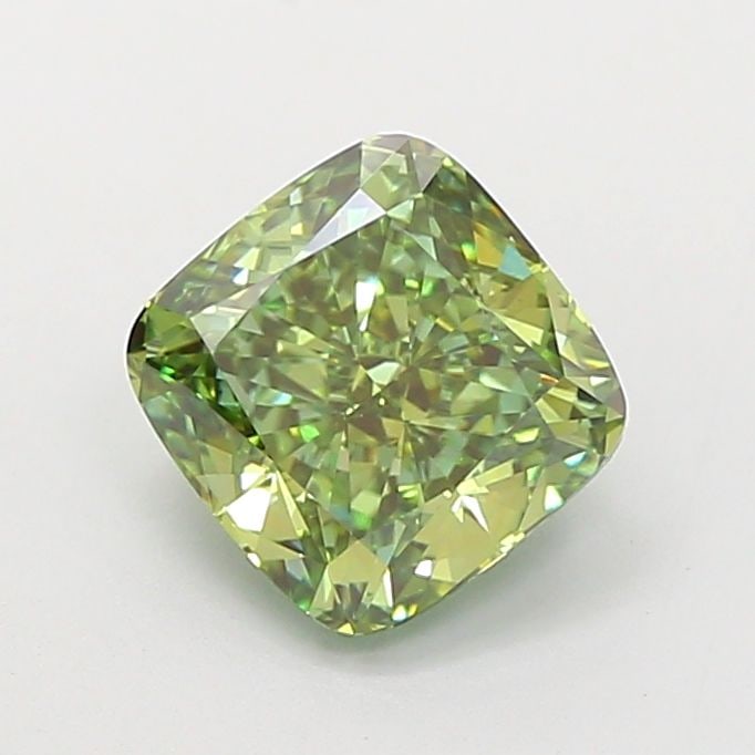 Loose Diamond - CUSHION MODIFIED 2.0ct Fancy Vivid Green VVS2: Loose Diamond - CUSHION MODIFIED 2.0ct Fancy Vivid Green VVS2 Source: This is a real non-mined Diamond that has been grown in a lab Shape: CUSHION MODIFIED Carats: 2.0 Color: Fancy Vivid Green Certifi