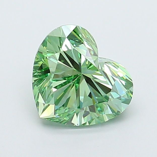 Loose Diamond - HEART 2.5ct Fancy Vivid Green VS1: Loose Diamond - HEART 2.5ct Fancy Vivid Green VS1 Source: This is a real non-mined Diamond that has been grown in a lab Shape: HEART Carats: 2.5 Color: Fancy Vivid Green Certification: IGI Video: