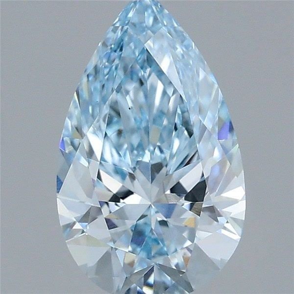 Loose Diamond - PEAR 1.12ct Fancy Vivid Blue VS1: Loose Diamond - PEAR 1.12ct Fancy Vivid Blue VS1 Source: This is a real non-mined Diamond that has been grown in a lab Shape: PEAR Carats: 1.12 Color: Fancy Vivid Blue Certification: IGI Video: