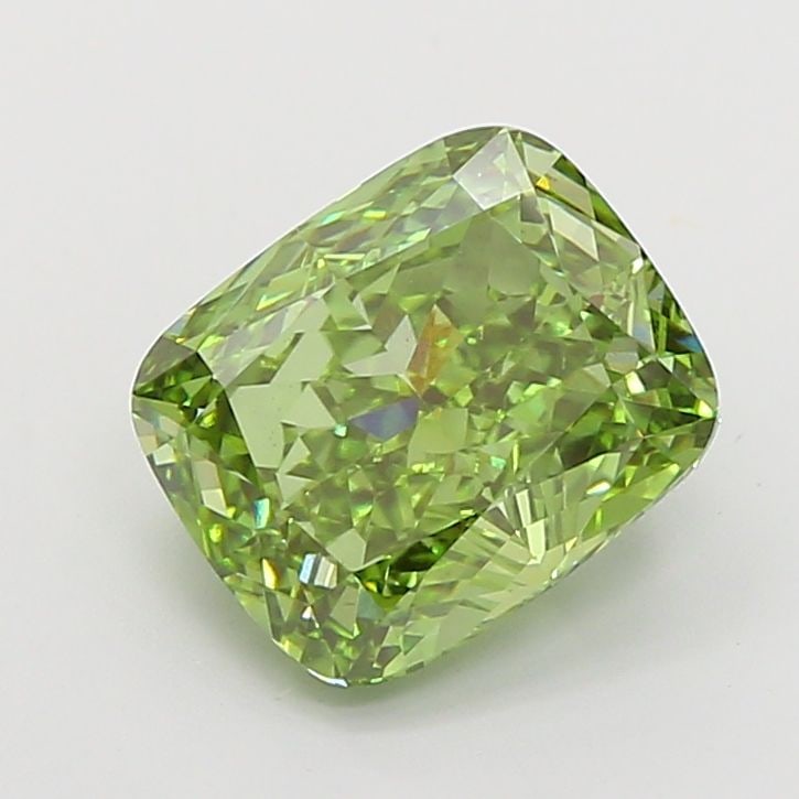 Loose Diamond - CUSHION MODIFIED 4.02ct Fancy Vivid Green VS1: Loose Diamond - CUSHION MODIFIED 4.02ct Fancy Vivid Green VS1 Source: This is a real non-mined Diamond that has been grown in a lab Shape: CUSHION MODIFIED Carats: 4.02 Color: Fancy Vivid Green Certif