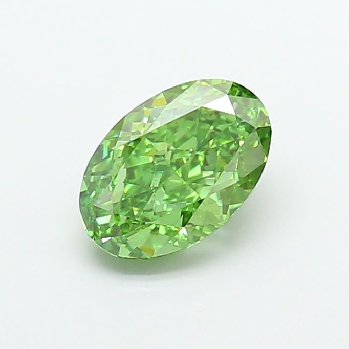 Loose Diamond - OVAL 4.01ct Fancy Vivid Green VVS2: Loose Diamond - OVAL 4.01ct Fancy Vivid Green VVS2 Source: This is a real non-mined Diamond that has been grown in a lab Shape: OVAL Carats: 4.01 Color: Fancy Vivid Green Certification: IGI Video: