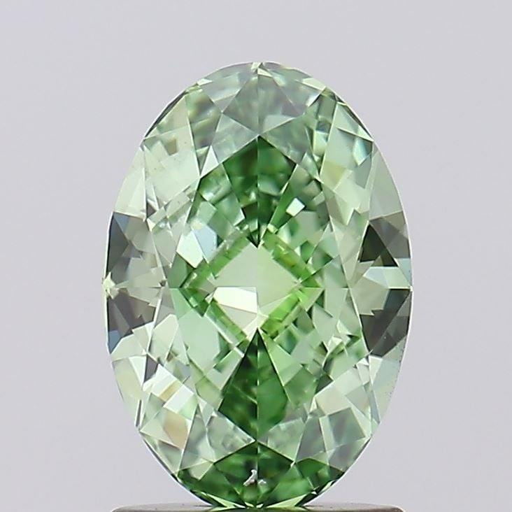 Loose Diamond - OVAL 1.5ct Fancy Vivid Green VS2: Loose Diamond - OVAL 1.5ct Fancy Vivid Green VS2 Source: This is a real non-mined Diamond that has been grown in a lab Shape: OVAL Carats: 1.5 Color: Fancy Vivid Green Certification: IGI Video: