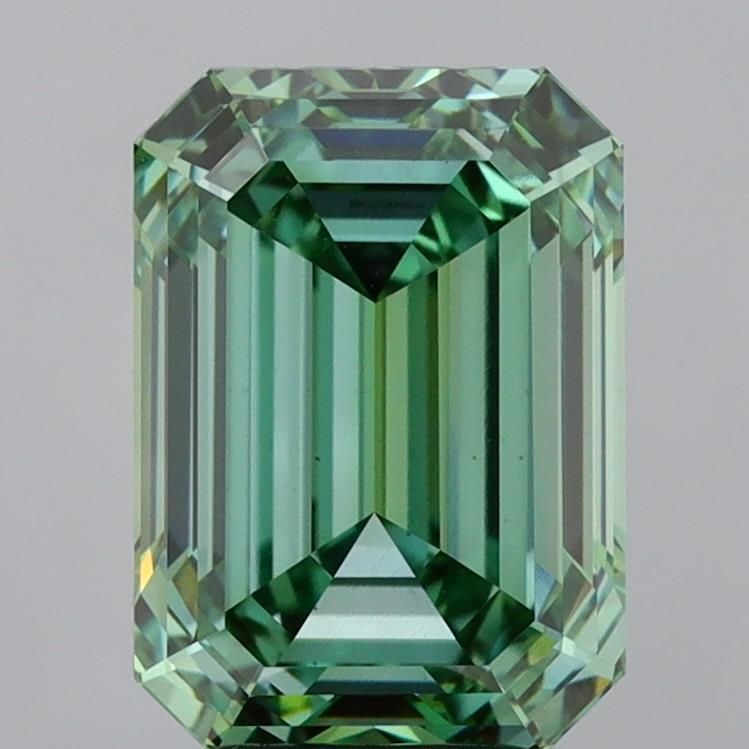 Loose Diamond - EMERALD 5.09ct Fancy Vivid Green VS1: Loose Diamond - EMERALD 5.09ct Fancy Vivid Green VS1 Source: This is a real non-mined Diamond that has been grown in a lab Shape: EMERALD Carats: 5.09 Color: Fancy Vivid Green Certification: IGI Video