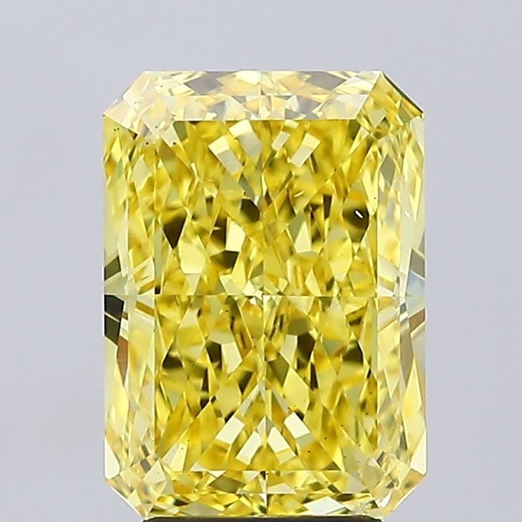 Loose Diamond - RADIANT 4.1ct Fancy Vivid Yellow VS2: Loose Diamond - RADIANT 4.1ct Fancy Vivid Yellow VS2 Source: This is a real non-mined Diamond that has been grown in a lab Shape: RADIANT Carats: 4.1 Color: Fancy Vivid Yellow Certification: IGI Video