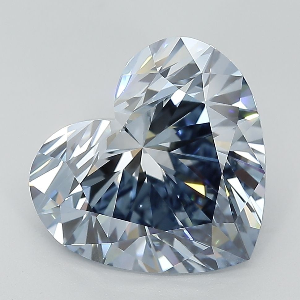 Loose Diamond - HEART 4.35ct Fancy Deep Blue VVS2: Loose Diamond - HEART 4.35ct Fancy Deep Blue VVS2 Source: This is a real non-mined Diamond that has been grown in a lab Shape: HEART Carats: 4.35 Color: Fancy Deep Blue Certification: IGI Video: