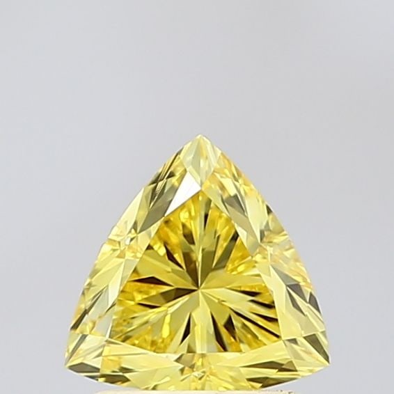 Loose Diamond - TRIANGULAR 1.03ct Fancy Vivid Yellow VS1: Loose Diamond - TRIANGULAR 1.03ct Fancy Vivid Yellow VS1 Source: This is a real non-mined Diamond that has been grown in a lab Shape: TRIANGULAR Carats: 1.03 Color: Fancy Vivid Yellow Certification: I