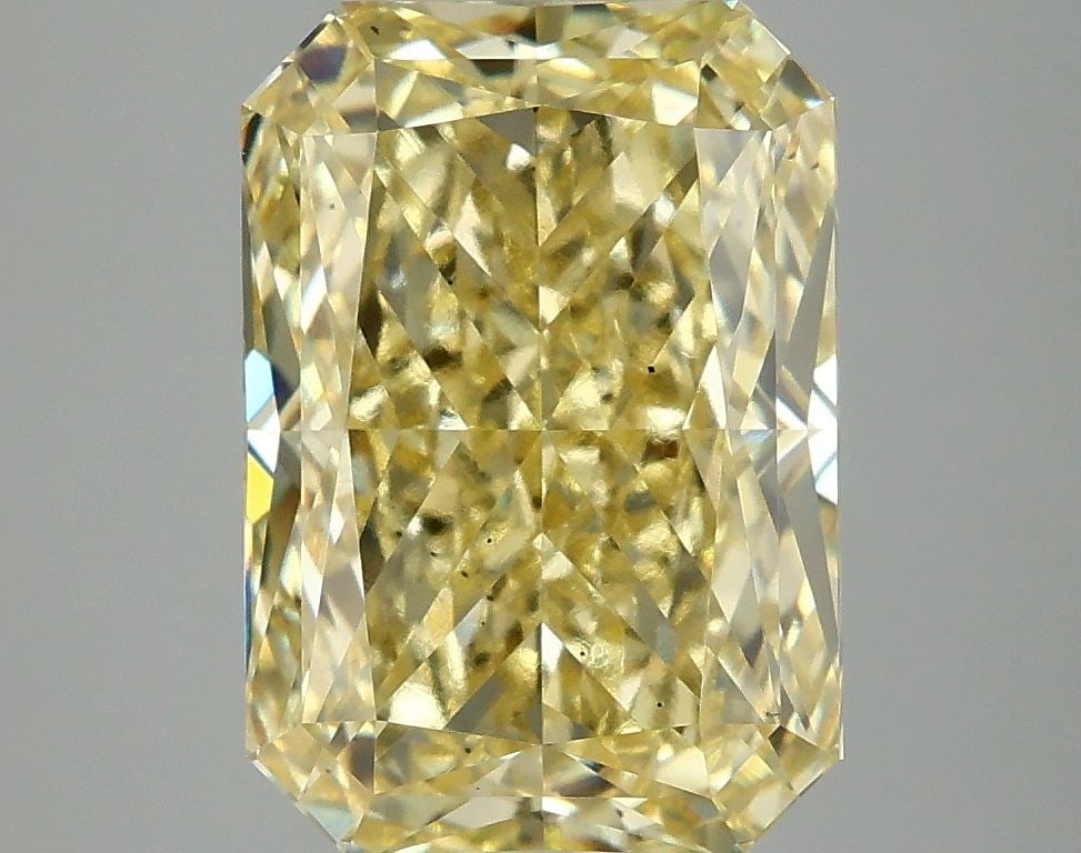 Loose Diamond - RADIANT 5.01ct Fancy Vivid Yellow VS2: Loose Diamond - RADIANT 5.01ct Fancy Vivid Yellow VS2 Source: This is a real non-mined Diamond that has been grown in a lab Shape: RADIANT Carats: 5.01 Color: Fancy Vivid Yellow Certification: IGI Vid