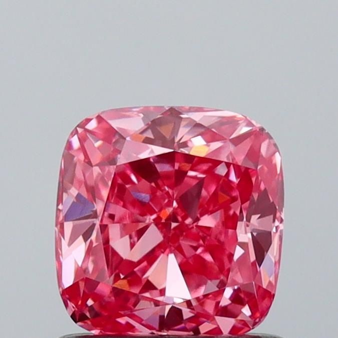 Loose Diamond - CUSHION BRILLIANT 0.87ct Fancy Light Reddish Red VVS2: Loose Diamond - CUSHION BRILLIANT 0.87ct Fancy Light Reddish Red VVS2 Source: This is a real non-mined Diamond that has been grown in a lab Shape: CUSHION BRILLIANT Carats: 0.87 Color: Fancy Light Red
