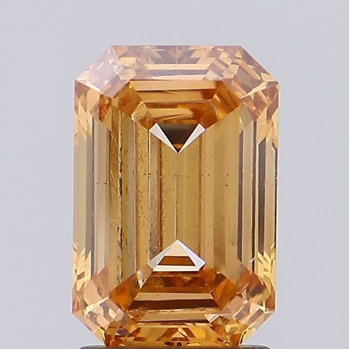 Loose Diamond - EMERALD 2.3ct Fancy Brownish Yellow VS1: Loose Diamond - EMERALD 2.3ct Fancy Brownish Yellow VS1 Source: This is a real non-mined Diamond that has been grown in a lab Shape: EMERALD Carats: 2.3 Color: Fancy Brownish Yellow Certification: IGI