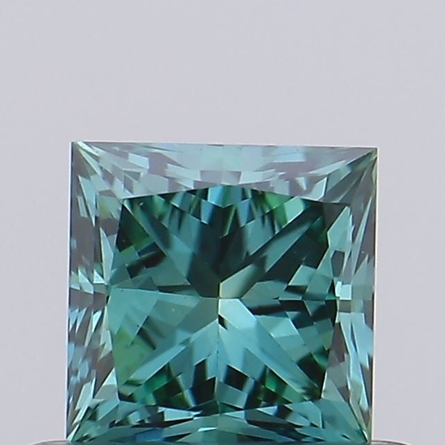 Loose Diamond - PRINCESS 0.43ct Fancy Vivid Green VS1: Loose Diamond - PRINCESS 0.43ct Fancy Vivid Green VS1 Source: This is a real non-mined Diamond that has been grown in a lab Shape: PRINCESS Carats: 0.43 Color: Fancy Vivid Green Certification: IGI Vid