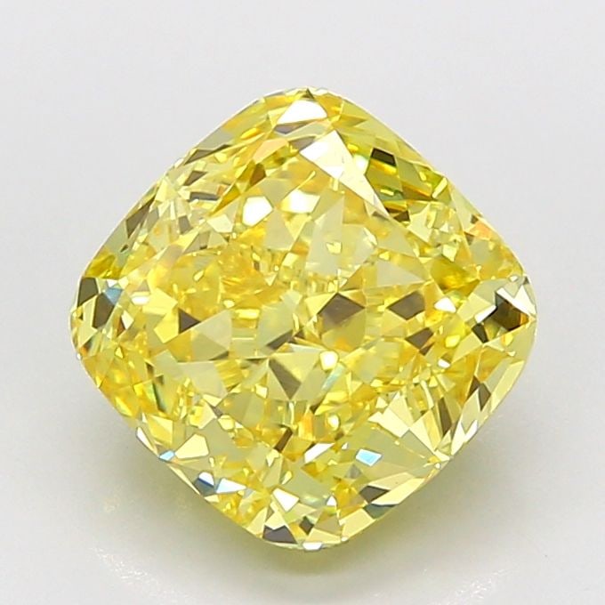 Loose Diamond - CUSHION MODIFIED 5.09ct Fancy Intense Yellow VVS2: Loose Diamond - CUSHION MODIFIED 5.09ct Fancy Intense Yellow VVS2 Source: This is a real non-mined Diamond that has been grown in a lab Shape: CUSHION MODIFIED Carats: 5.09 Color: Fancy Intense Yellow