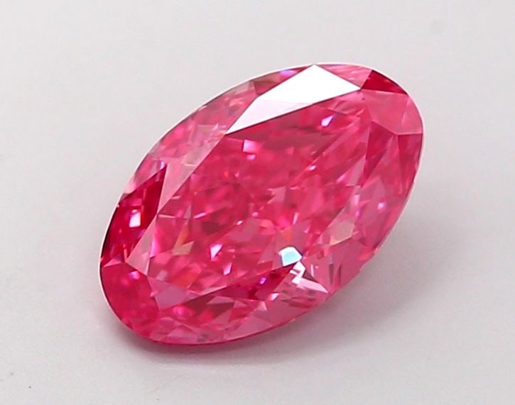 Loose Diamond - OVAL 1.37ct Fancy Vivid Pink VS1: Loose Diamond - OVAL 1.37ct Fancy Vivid Pink VS1 Source: This is a real non-mined Diamond that has been grown in a lab Shape: OVAL Carats: 1.37 Color: Fancy Vivid Pink Certification: IGI Video: