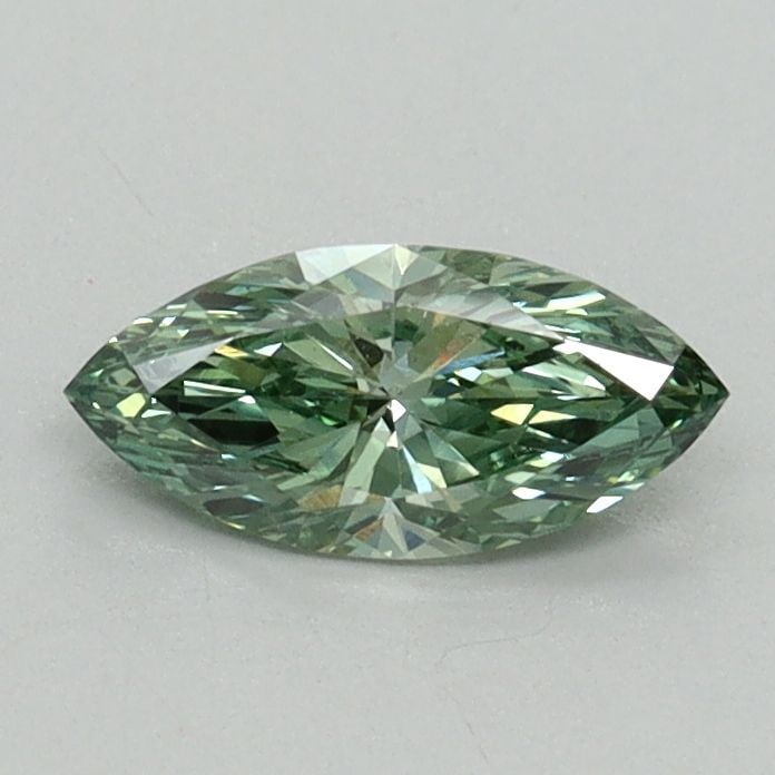 Loose Diamond - MARQUISE 0.47ct Fancy Vivid Green VS1: Loose Diamond - MARQUISE 0.47ct Fancy Vivid Green VS1 Source: This is a real non-mined Diamond that has been grown in a lab Shape: MARQUISE Carats: 0.47 Color: Fancy Vivid Green Certification: IGI Vid
