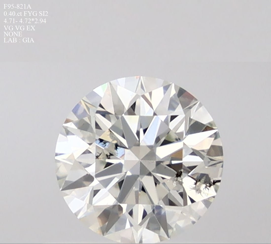 Loose Diamond - ROUND 0.4ct Faint Yellow Green SI2: Loose Diamond - ROUND 0.4ct Faint Yellow Green SI2 Source: Natural Shape: ROUND Carats: 0.4 Color: Faint Yellow Green Certification: GIA Video: