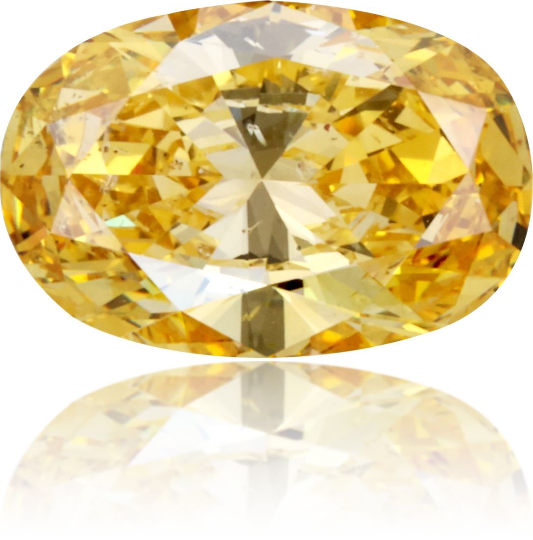 Loose Diamond - OVAL 1.03ct Fancy Deep Orangey Yellow SI2: Loose Diamond - OVAL 1.03ct Fancy Deep Orangey Yellow SI2 Source: Natural Shape: OVAL Carats: 1.03 Color: Fancy Deep Orangey Yellow Certification: GIA Video: