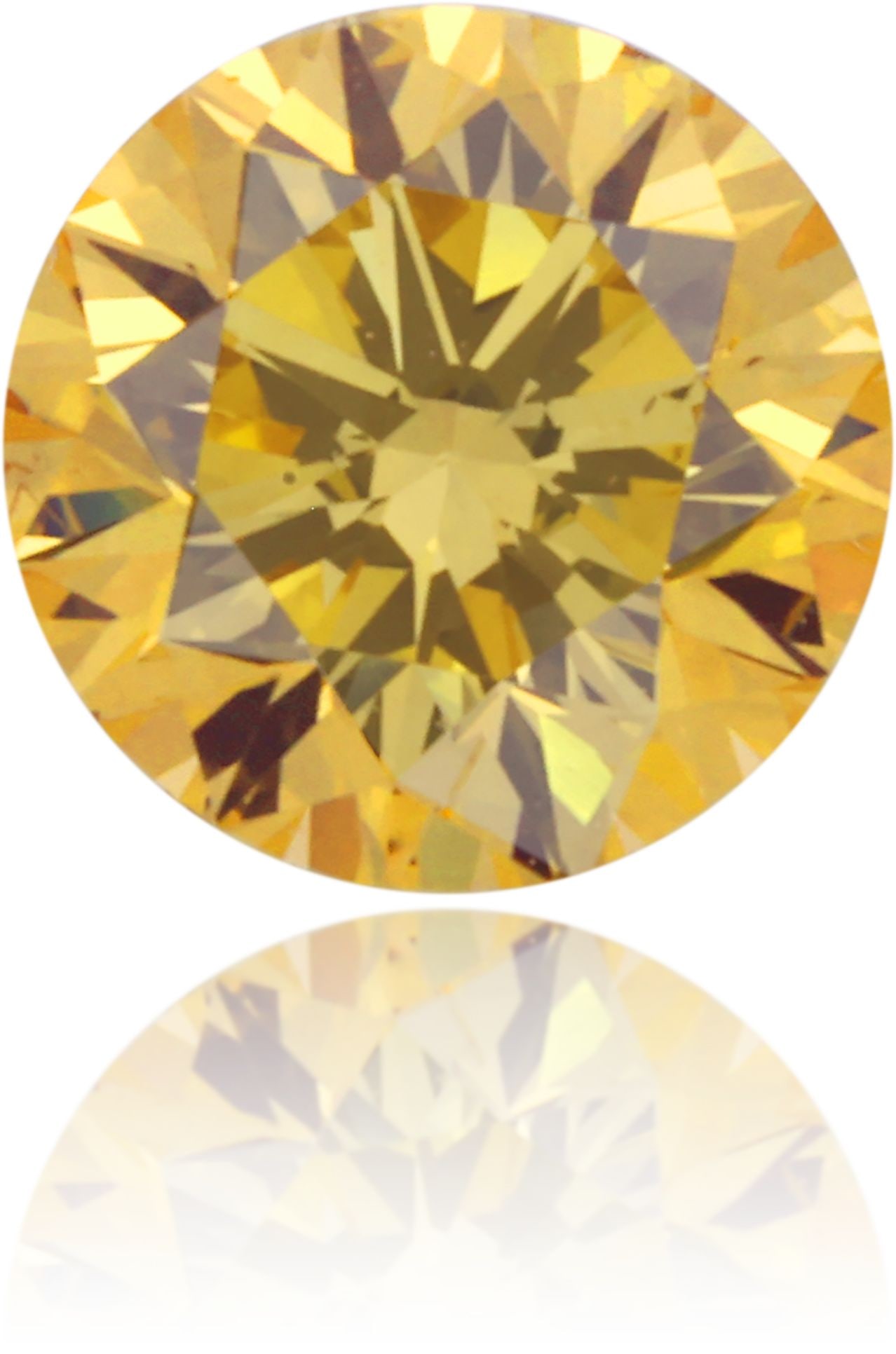 Loose Diamond - ROUND 0.35ct Fancy Intense Orangey Yellow SI1: Loose Diamond - ROUND 0.35ct Fancy Intense Orangey Yellow SI1 Source: Natural Shape: ROUND Carats: 0.35 Color: Fancy Intense Orangey Yellow Certification: NONE The Diamond Depot Guarantee: All items i