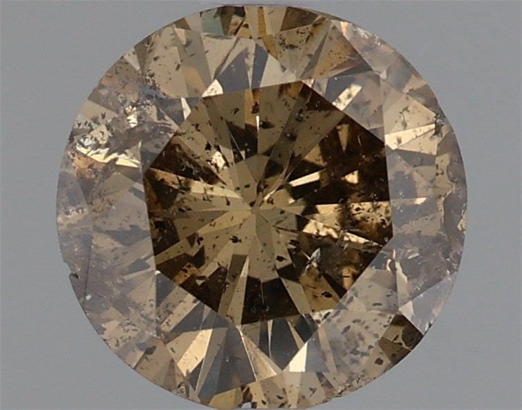 Loose Diamond - ROUND 1.3ct Fancy Dark Yellowish Brown: Loose Diamond - ROUND 1.3ct Fancy Dark Yellowish Brown Source: Natural Shape: ROUND Carats: 1.3 Color: Fancy Dark Yellowish Brown Certification: GIA Video: