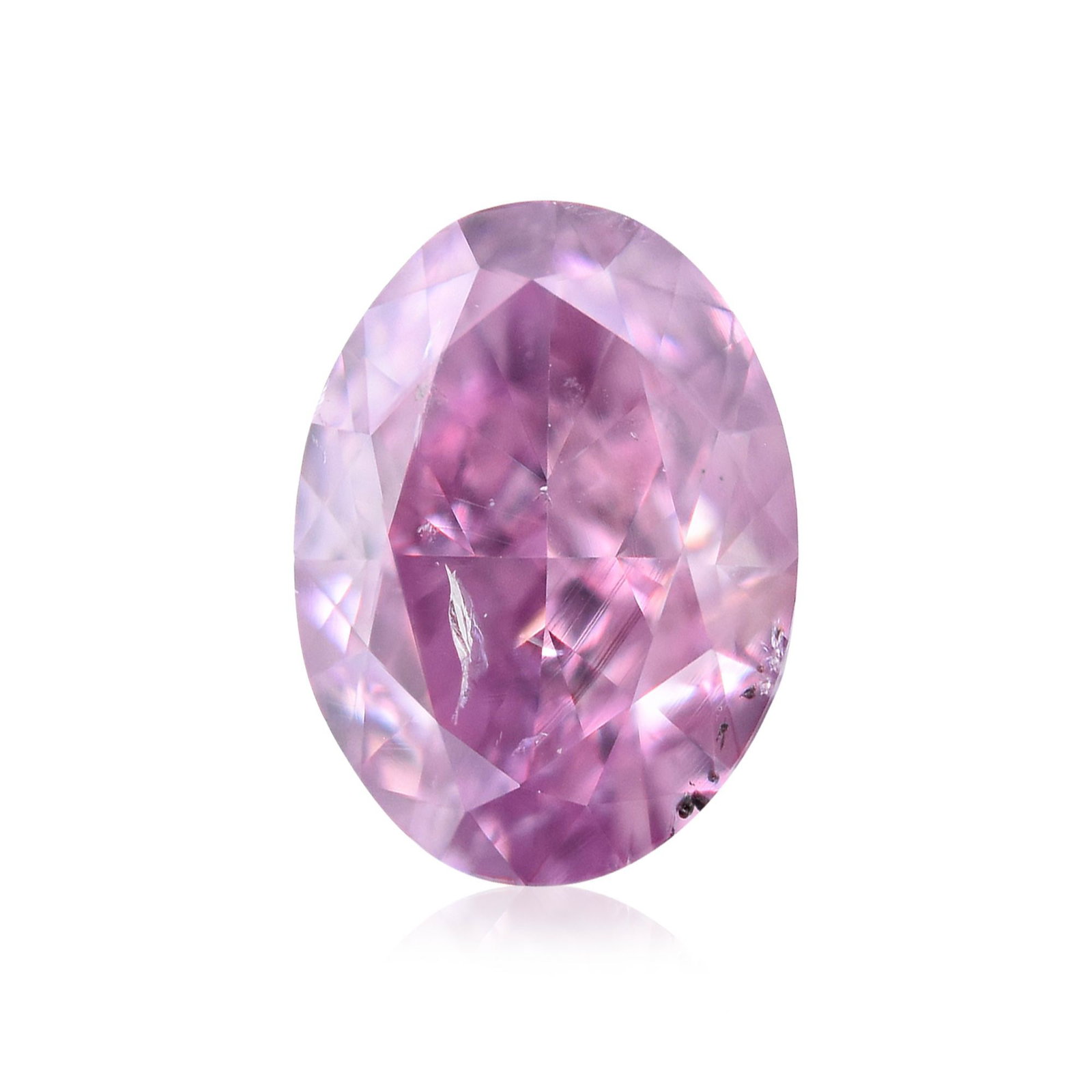 Loose Diamond - OVAL 0.5ct Fancy Intense Purple Pink I1: Loose Diamond - OVAL 0.5ct Fancy Intense Purple Pink I1 Source: Natural Shape: OVAL Carats: 0.5 Color: Fancy Intense Purple Pink Certification: GIA Video: