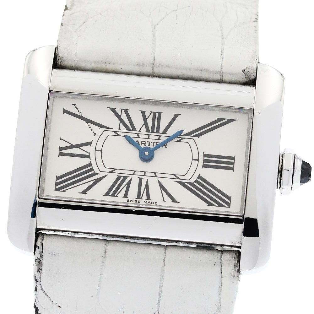 Cartier Mini Tank Divan Womens Quartz Wristwatch Ref W6300255 (1 of 6)