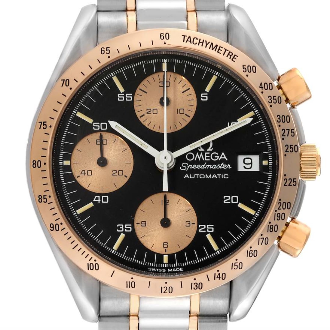 Omega Speedmaster Mens Watch Ref 3316.50 Black Dial Two Tone Bracelet (1 of 6)