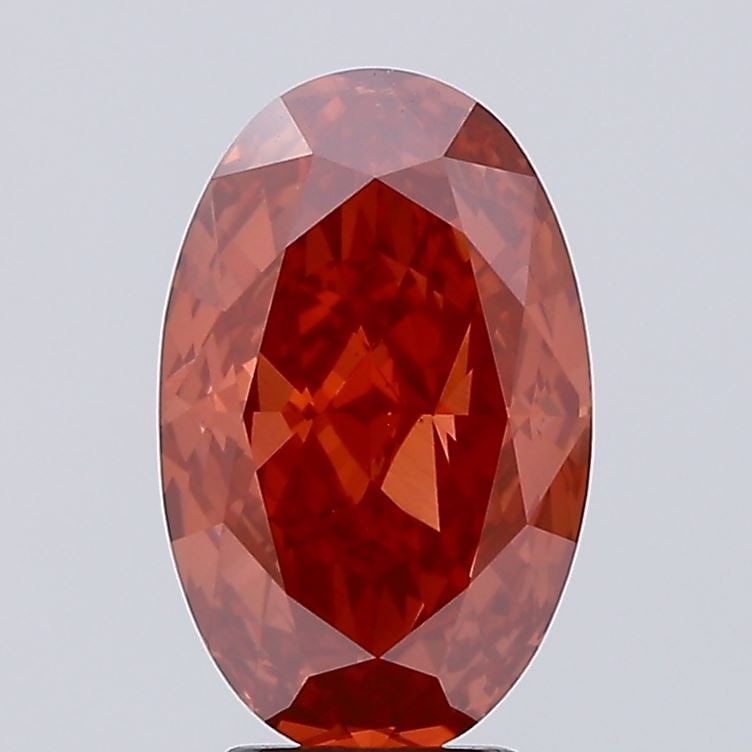 Loose Diamond - OVAL 5.23ct Fancy Vivid Red VS1: Loose Diamond - OVAL 5.23ct Fancy Vivid Red VS1 Source: This is a real non-mined Diamond that has been grown in a lab Shape: OVAL Carats: 5.23 Color: Fancy Vivid Red Certification: NONE Video: