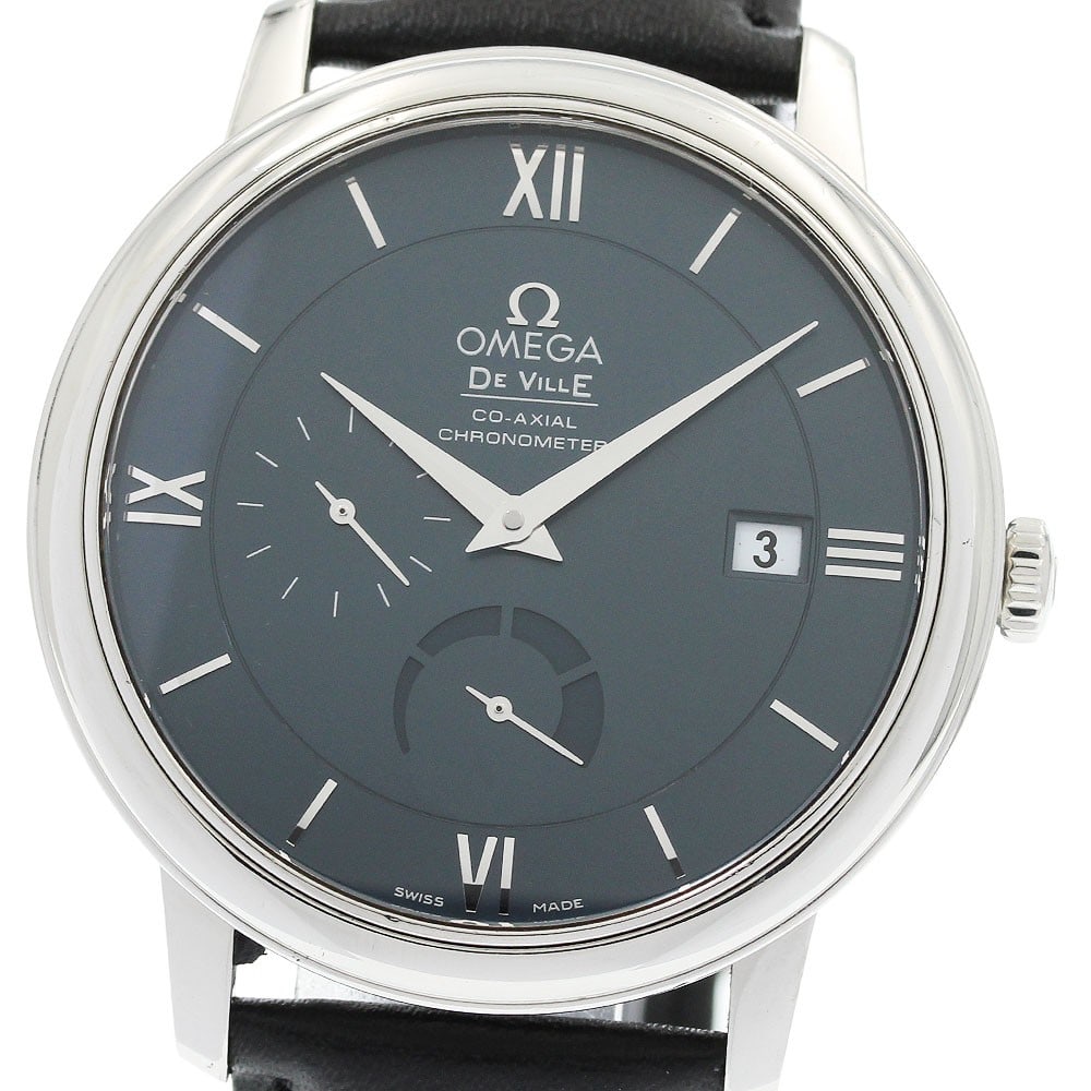 OMEGA De Ville Prestige 424.13.40.21.03.001 Automatic Power Reserve Date Watch: OMEGA De Ville Prestige 424.13.40.21.03.001 Automatic Power Reserve Date Watch OMEGA De Ville Prestige automatic wristwatch with a navy dial and stainless steel case. This men's watch features date, s