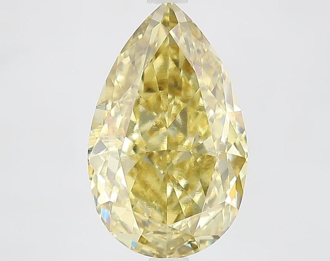 Loose Diamond - PEAR 5.11ct Fancy Intense Yellow VS1: Loose Diamond - PEAR 5.11ct Fancy Intense Yellow VS1 Source: This is a real non-mined Diamond that has been grown in a lab Shape: PEAR Carats: 5.11 Color: Fancy Intense Yellow Certification: IGI