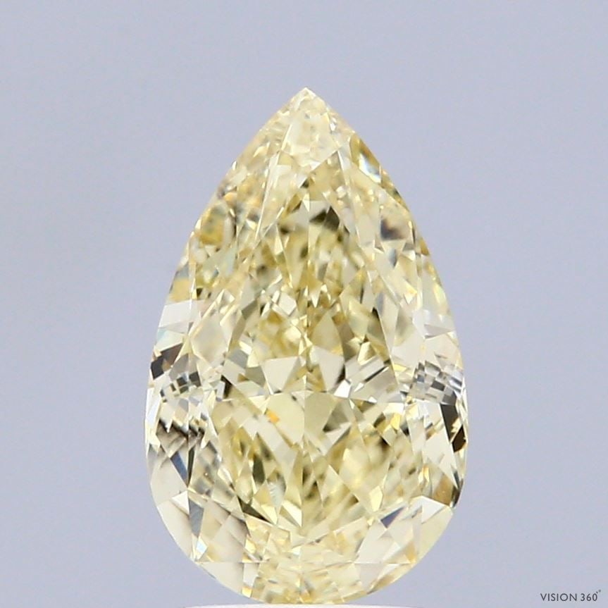 Loose Diamond - PEAR 2.57ct Fancy Intense Yellow VVS2: Loose Diamond - PEAR 2.57ct Fancy Intense Yellow VVS2 Source: This is a real non-mined Diamond that has been grown in a lab Shape: PEAR Carats: 2.57 Color: Fancy Intense Yellow Certification: IGI Vide