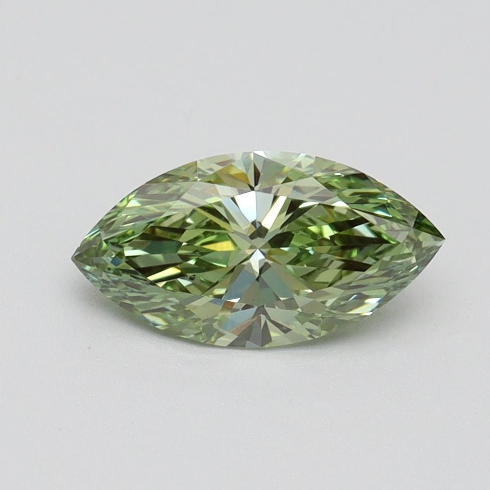Loose Diamond - MARQUISE 1.02ct Fancy Vivid Green VVS2: Loose Diamond - MARQUISE 1.02ct Fancy Vivid Green VVS2 Source: This is a real non-mined Diamond that has been grown in a lab Shape: MARQUISE Carats: 1.02 Color: Fancy Vivid Green Certification: IGI Vi