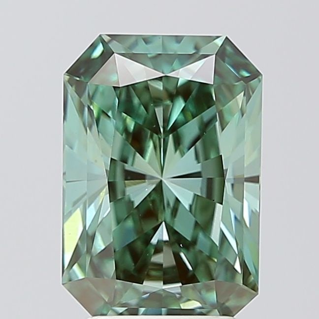 Loose Diamond - RADIANT 2.89ct Fancy Vivid Green VS1: Loose Diamond - RADIANT 2.89ct Fancy Vivid Green VS1 Source: This is a real non-mined Diamond that has been grown in a lab Shape: RADIANT Carats: 2.89 Color: Fancy Vivid Green Certification: IGI Video