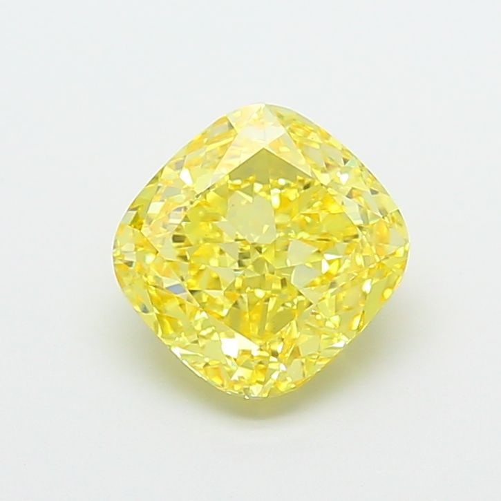 Loose Diamond - CUSHION MODIFIED 3.01ct Fancy Vivid Yellow VS2: Loose Diamond - CUSHION MODIFIED 3.01ct Fancy Vivid Yellow VS2 Source: This is a real non-mined Diamond that has been grown in a lab Shape: CUSHION MODIFIED Carats: 3.01 Color: Fancy Vivid Yellow Cert
