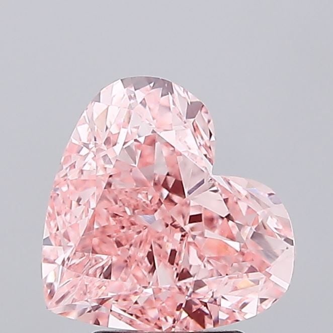 Loose Diamond - HEART 3.98ct Fancy Vivid Pink VS1: Loose Diamond - HEART 3.98ct Fancy Vivid Pink VS1 Source: This is a real non-mined Diamond that has been grown in a lab Shape: HEART Carats: 3.98 Color: Fancy Vivid Pink Certification: IGI Video: