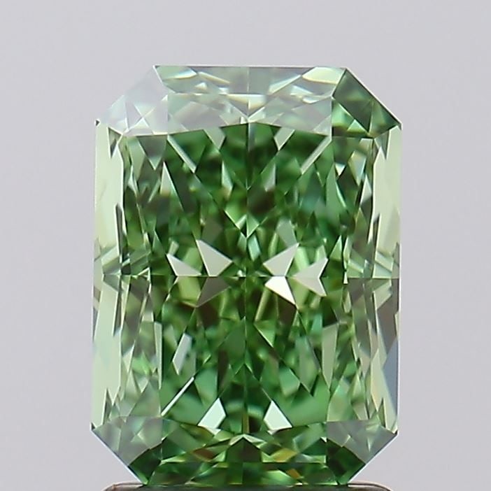 Loose Diamond - RADIANT 2.08ct Fancy Vivid Green FL: Loose Diamond - RADIANT 2.08ct Fancy Vivid Green FL Source: This is a real non-mined Diamond that has been grown in a lab Shape: RADIANT Carats: 2.08 Color: Fancy Vivid Green Certification: IGI Video: