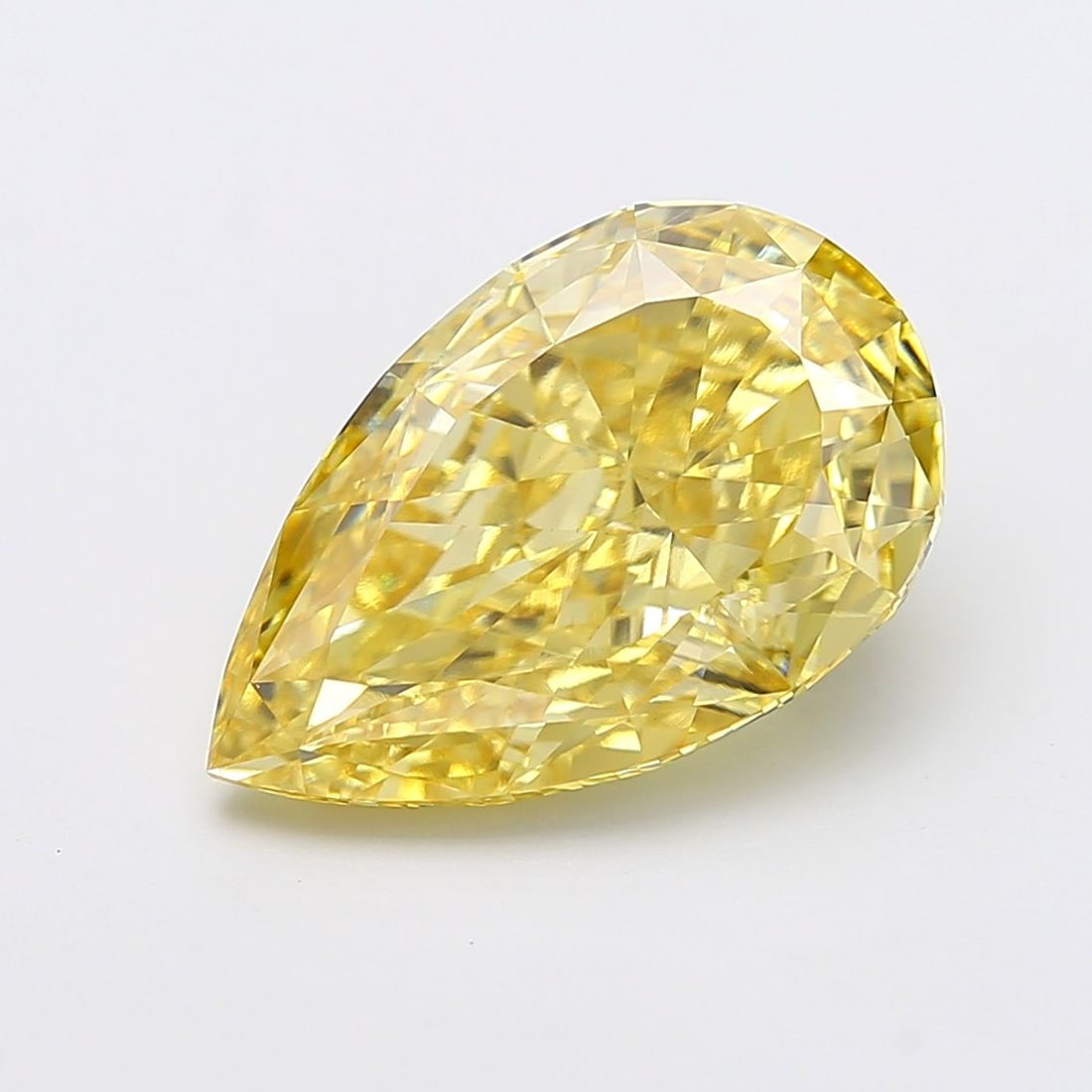 Loose Diamond - PEAR 10.04ct Fancy Vivid Yellow VS1: Loose Diamond - PEAR 10.04ct Fancy Vivid Yellow VS1 Source: This is a real non-mined Diamond that has been grown in a lab Shape: PEAR Carats: 10.04 Color: Fancy Vivid Yellow Certification: IGI The Dia