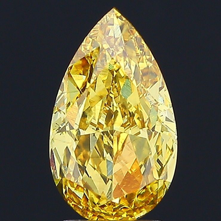 Loose Diamond - PEAR 4.03ct Fancy Vivid Yellow SI1: Loose Diamond - PEAR 4.03ct Fancy Vivid Yellow SI1 Source: This is a real non-mined Diamond that has been grown in a lab Shape: PEAR Carats: 4.03 Color: Fancy Vivid Yellow Certification: IGI Video:
