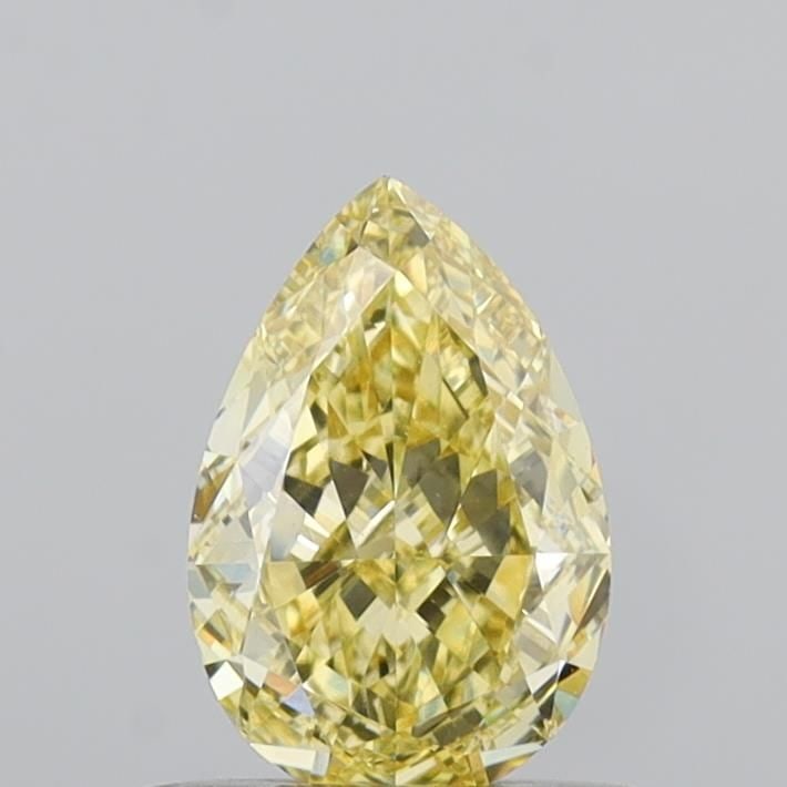 Loose Diamond - PEAR 0.63ct Fancy Intense Yellow VVS2: Loose Diamond - PEAR 0.63ct Fancy Intense Yellow VVS2 Source: This is a real non-mined Diamond that has been grown in a lab Shape: PEAR Carats: 0.63 Color: Fancy Intense Yellow Certification: IGI Vide