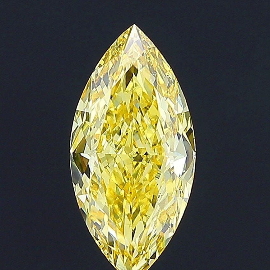 Loose Diamond - MARQUISE 3.03ct Fancy Intense Yellow VS1: Loose Diamond - MARQUISE 3.03ct Fancy Intense Yellow VS1 Source: This is a real non-mined Diamond that has been grown in a lab Shape: MARQUISE Carats: 3.03 Color: Fancy Intense Yellow Certification: I