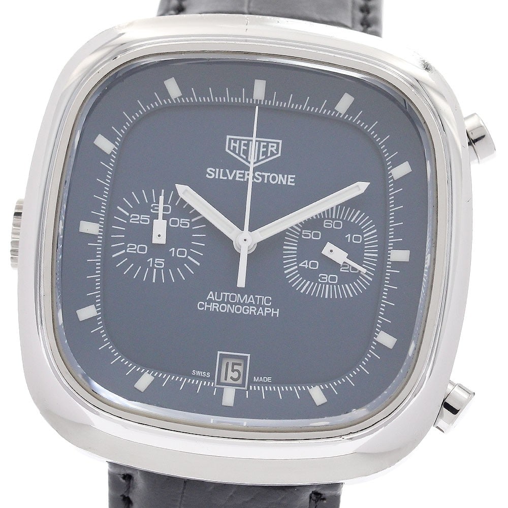 TAG Heuer Silverstone CAM2110 Mens Chronograph Watch Blue Dial: TAG Heuer Silverstone CAM2110 Mens Chronograph Watch Blue Dial TAG Heuer Silverstone Caliber 11 chronograph men's wristwatch with automatic movement and a blue dial. This limited edition model offers 