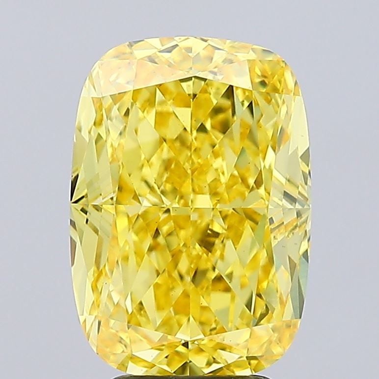 Loose Diamond - CUSHION MODIFIED 5.52ct Fancy Vivid Yellow VS1: Loose Diamond - CUSHION MODIFIED 5.52ct Fancy Vivid Yellow VS1 Source: This is a real non-mined Diamond that has been grown in a lab Shape: CUSHION MODIFIED Carats: 5.52 Color: Fancy Vivid Yellow Cert