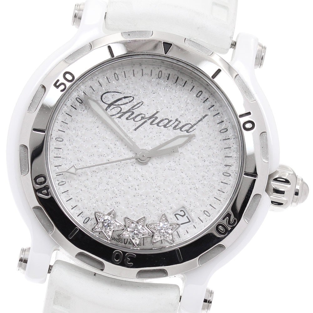 Chopard Happy Sport 8507 mens quartz date wristwatch limited edition: Chopard Happy Sport 8507 mens quartz date wristwatch limited edition Chopard Happy Sport limited edition men's wristwatch with date display and quartz movement. This watch-only offering features a whi
