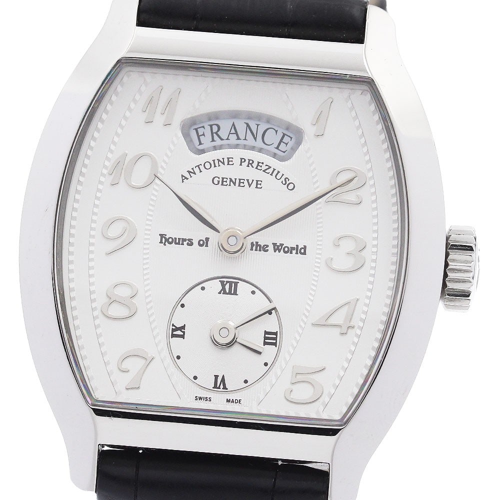 Antoine Preziuso Hours of the World GMT Automatic Mens Watch HOW-SSB-WH: Antoine Preziuso Hours of the World GMT Automatic Mens Watch HOW-SSB-WH Antoine Preziuso Hours of the World men's wristwatch with automatic movement and GMT function. This limited edition piece featur