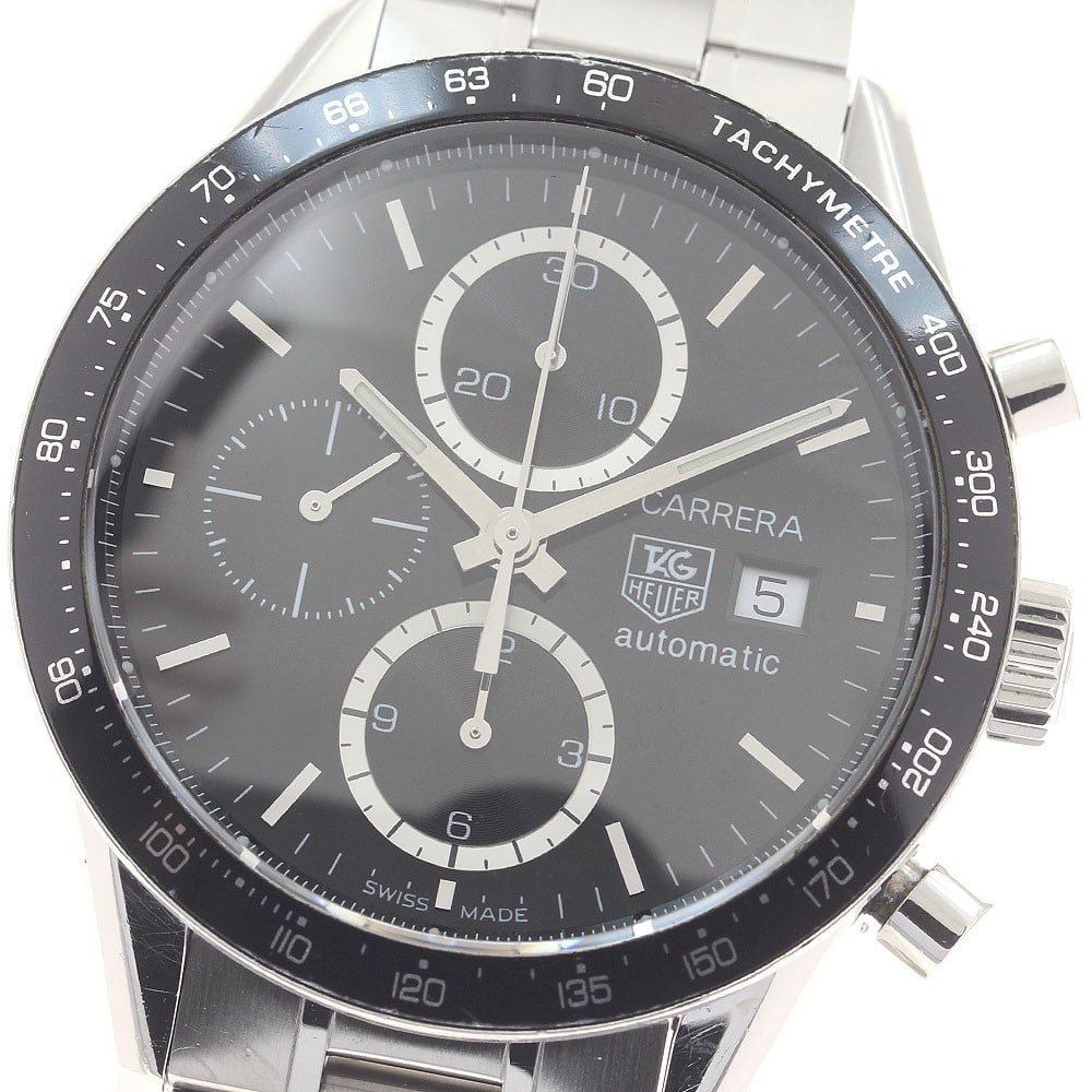 TAG Heuer Carrera CV2010.BA0786 mens automatic chronograph watch: TAG Heuer Carrera CV2010.BA0786 mens automatic chronograph watch TAG Heuer Carrera chronograph wristwatch with automatic movement and a black dial. This men's watch features date, chronograph, and sma