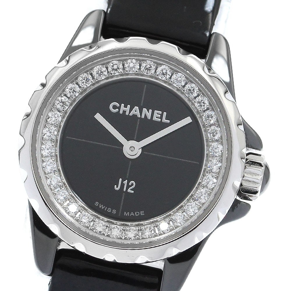 CHANEL J12 XS H4663 Womens Quartz Wristwatch Black Dial (1 of 6)