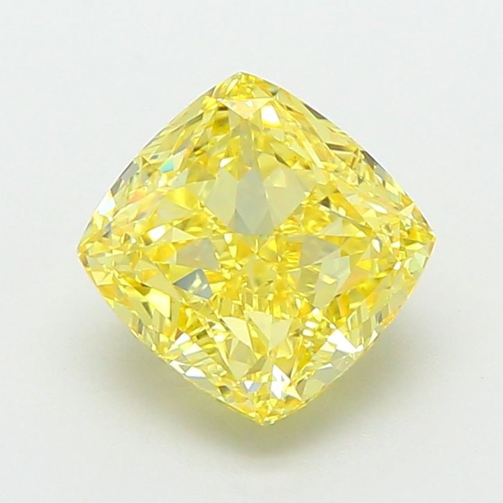 Loose Diamond - CUSHION MODIFIED 2.51ct Fancy Intense Yellow VS1: Loose Diamond - CUSHION MODIFIED 2.51ct Fancy Intense Yellow VS1 Source: This is a real non-mined Diamond that has been grown in a lab Shape: CUSHION MODIFIED Carats: 2.51 Color: Fancy Intense Yellow