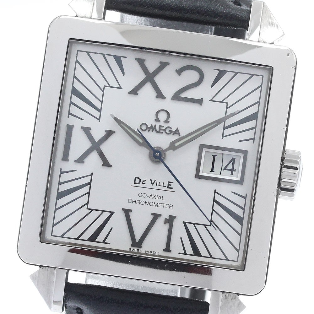 OMEGA De Ville X2 Big Date Automatic Mens Watch Ref 7813.30.39: OMEGA De Ville X2 Big Date Automatic Mens Watch Ref 7813.30.39 Omega De Ville X2 Co-Axial Big Date automatic men's wristwatch with a silver dial and stainless steel case. This watch features a date di