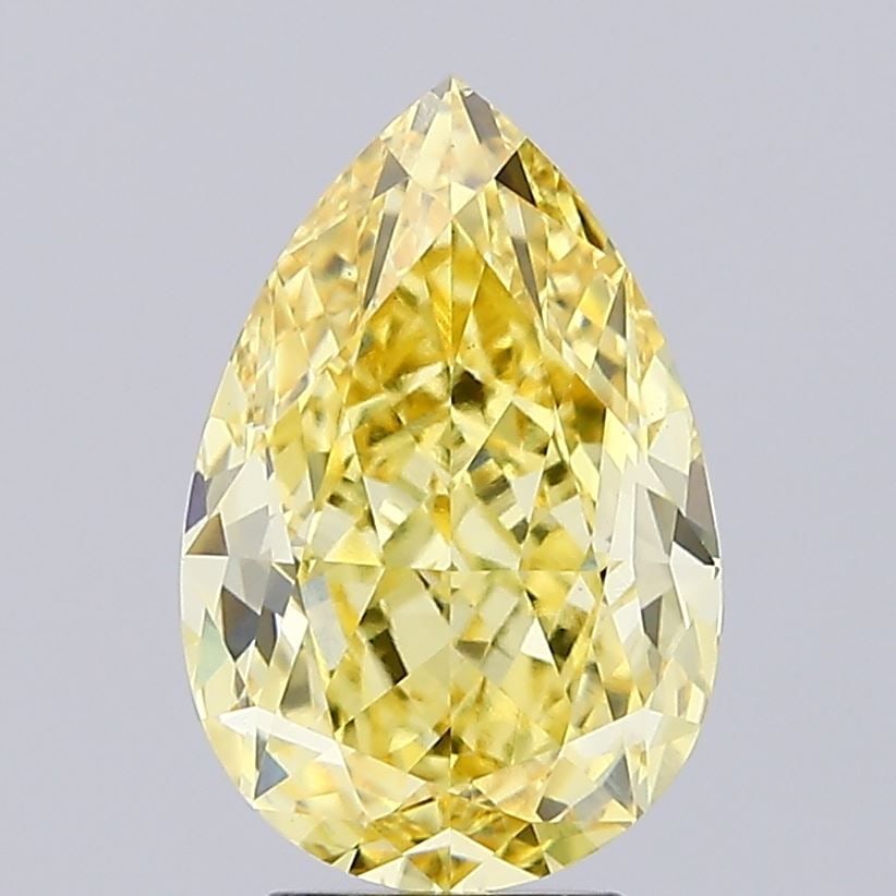 Loose Diamond - PEAR 4.1ct Fancy Vivid Yellow VVS2: Loose Diamond - PEAR 4.1ct Fancy Vivid Yellow VVS2 Source: This is a real non-mined Diamond that has been grown in a lab Shape: PEAR Carats: 4.1 Color: Fancy Vivid Yellow Certification: IGI Video: