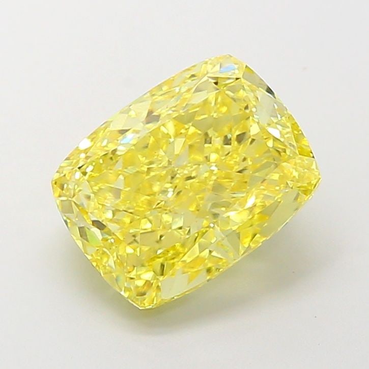 Loose Diamond - CUSHION MODIFIED 4.08ct Fancy Vivid Yellow VS1: Loose Diamond - CUSHION MODIFIED 4.08ct Fancy Vivid Yellow VS1 Source: This is a real non-mined Diamond that has been grown in a lab Shape: CUSHION MODIFIED Carats: 4.08 Color: Fancy Vivid Yellow Cert