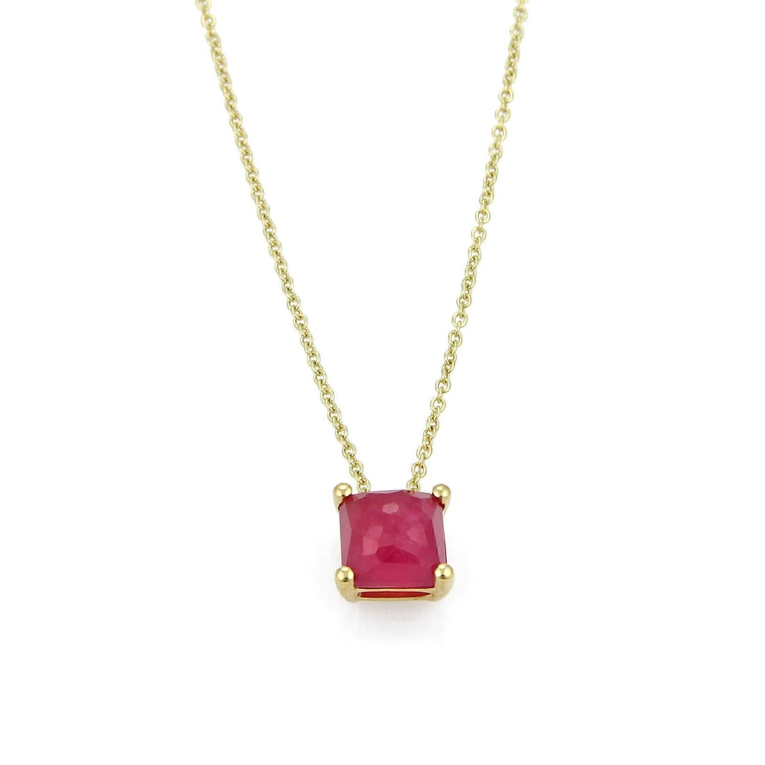 IPPOLITA Rock Candy iolite pendant necklace in 18k yellow gold 18": IPPOLITA Rock Candy iolite pendant necklace in 18k yellow gold 18" Pre-owned Ippolita Rock Candy mini square pendant necklace featuring a faceted iolite gemstone in a polished 18k yellow gold setting.