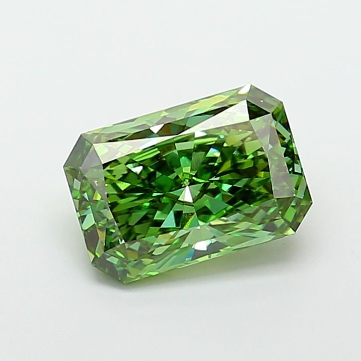 Loose Diamond - RADIANT 5.1ct Fancy Vivid Green VS1: Loose Diamond - RADIANT 5.1ct Fancy Vivid Green VS1 Source: This is a real non-mined Diamond that has been grown in a lab Shape: RADIANT Carats: 5.1 Color: Fancy Vivid Green Certification: IGI The Dia